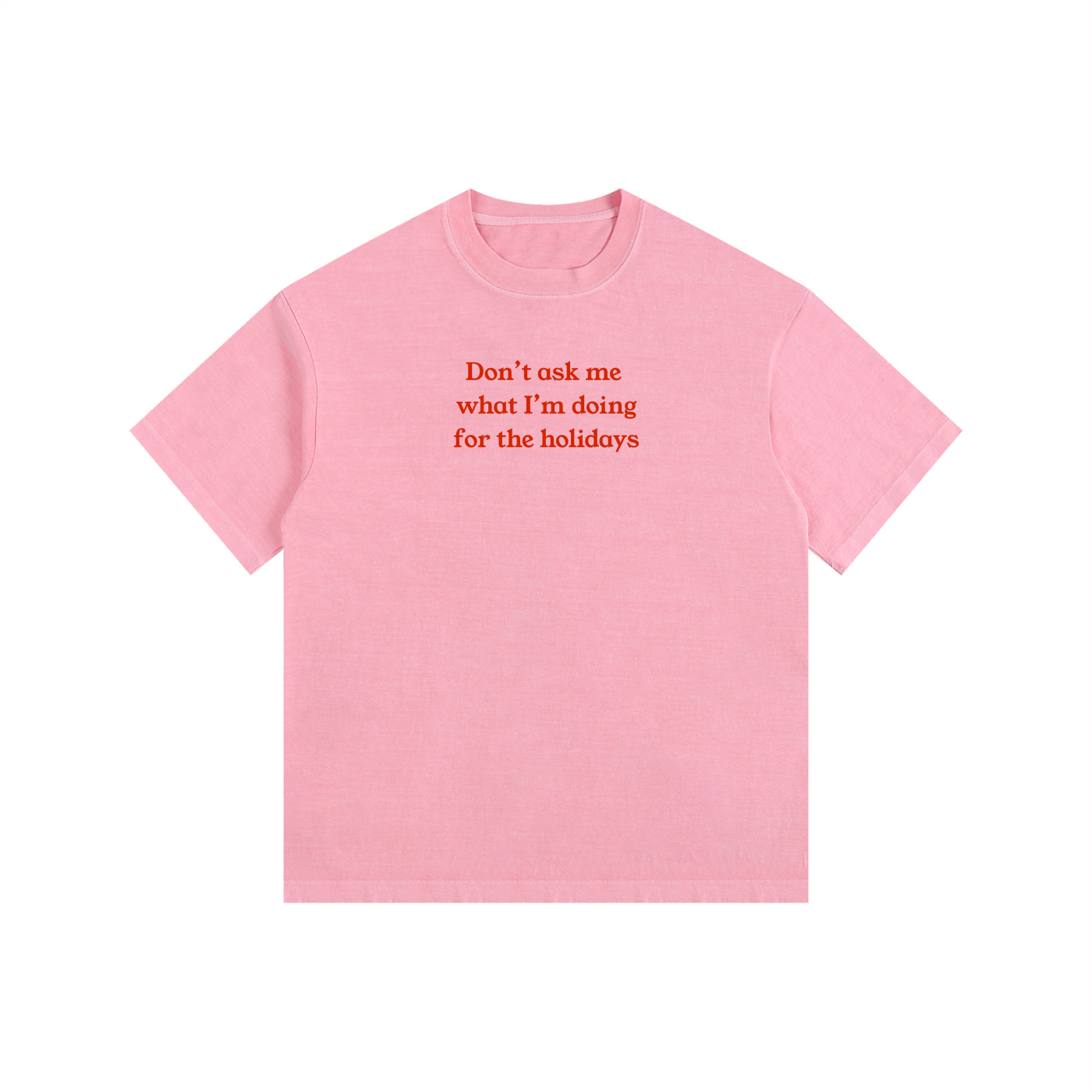 "Don't Ask Me" Vintage Washed Oversized Cotton T-Shirt