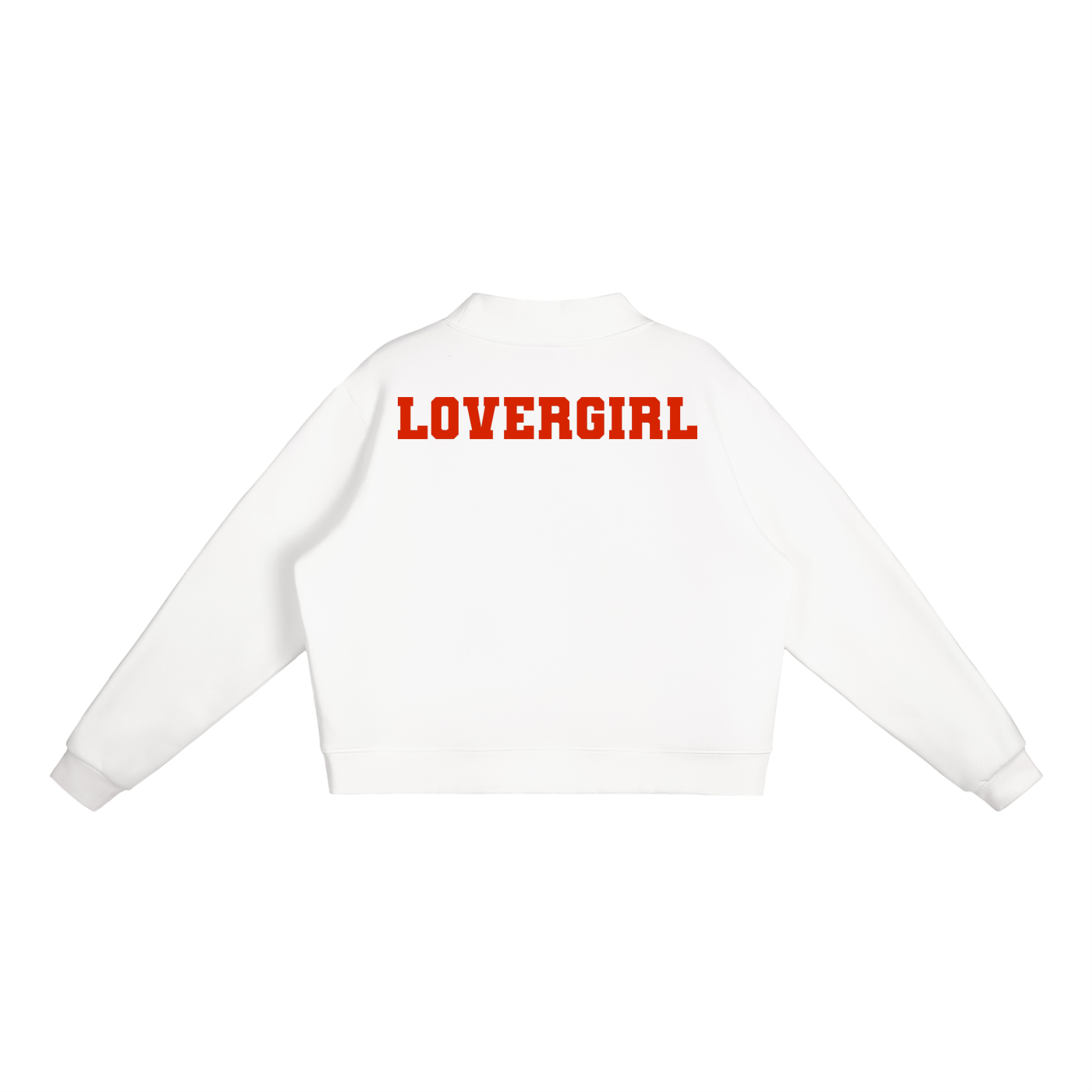 LOVERGIRL Essential Fleece Mock-Neck Crew Sweatshirt