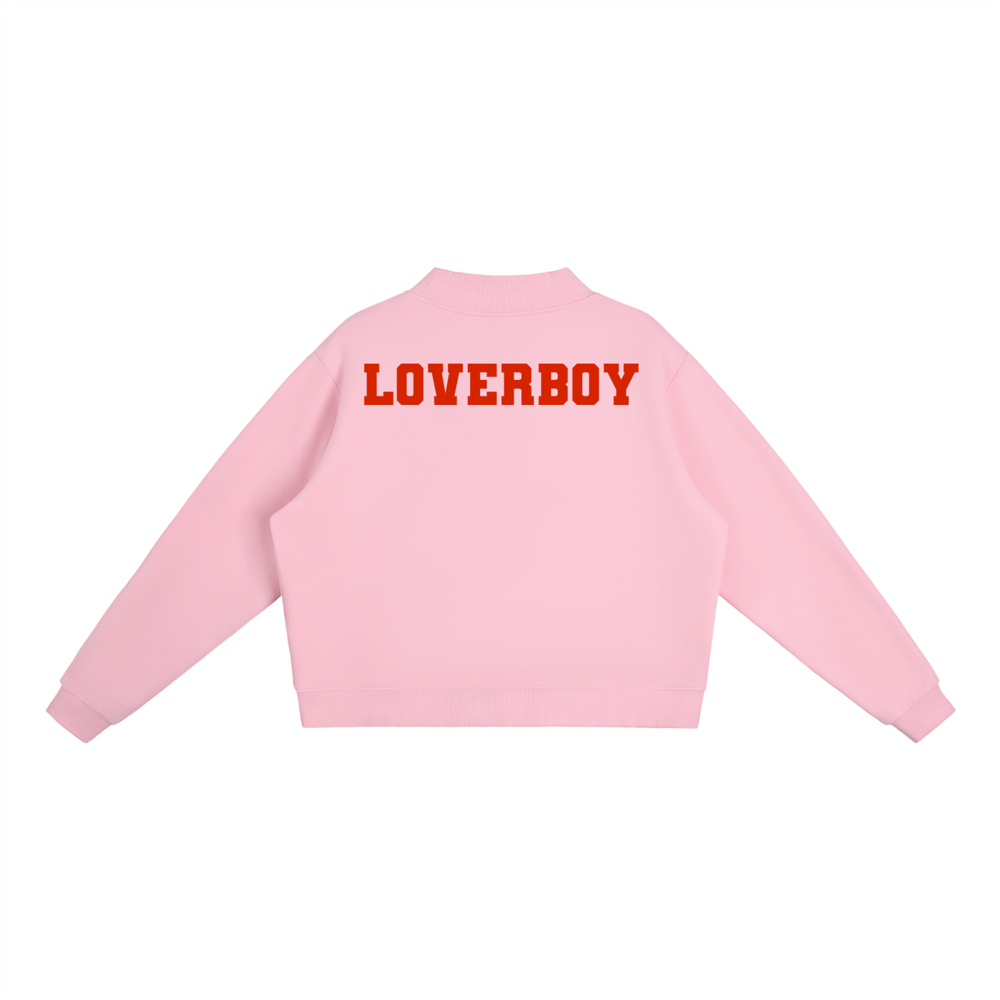 LOVERBOY Essential Fleece Mock-Neck Crew Sweatshirt