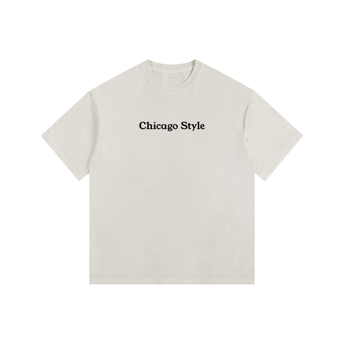 "Chicago Style" Vintage Washed Oversized Cotton T-Shirt