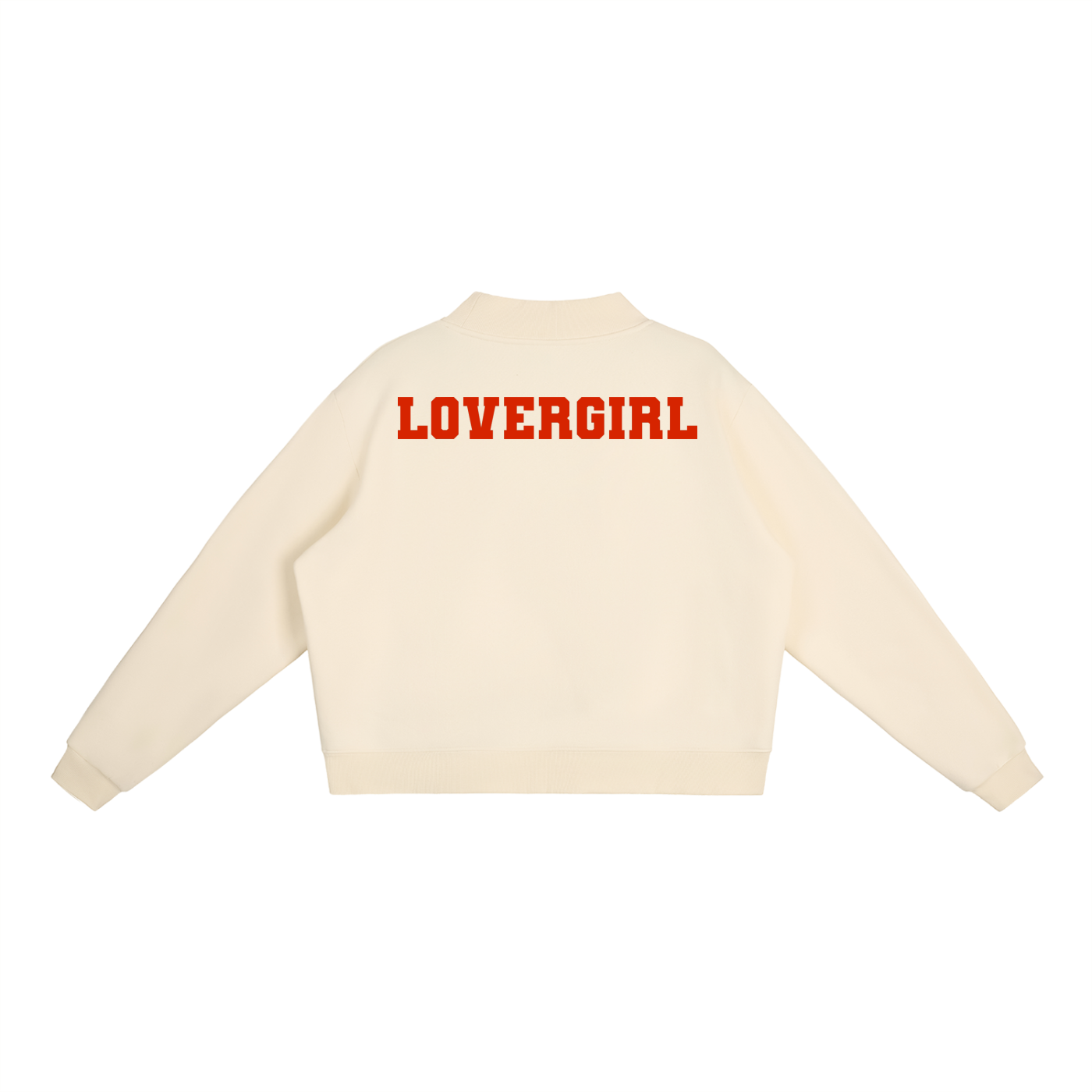 LOVERGIRL Essential Fleece Mock-Neck Crew Sweatshirt