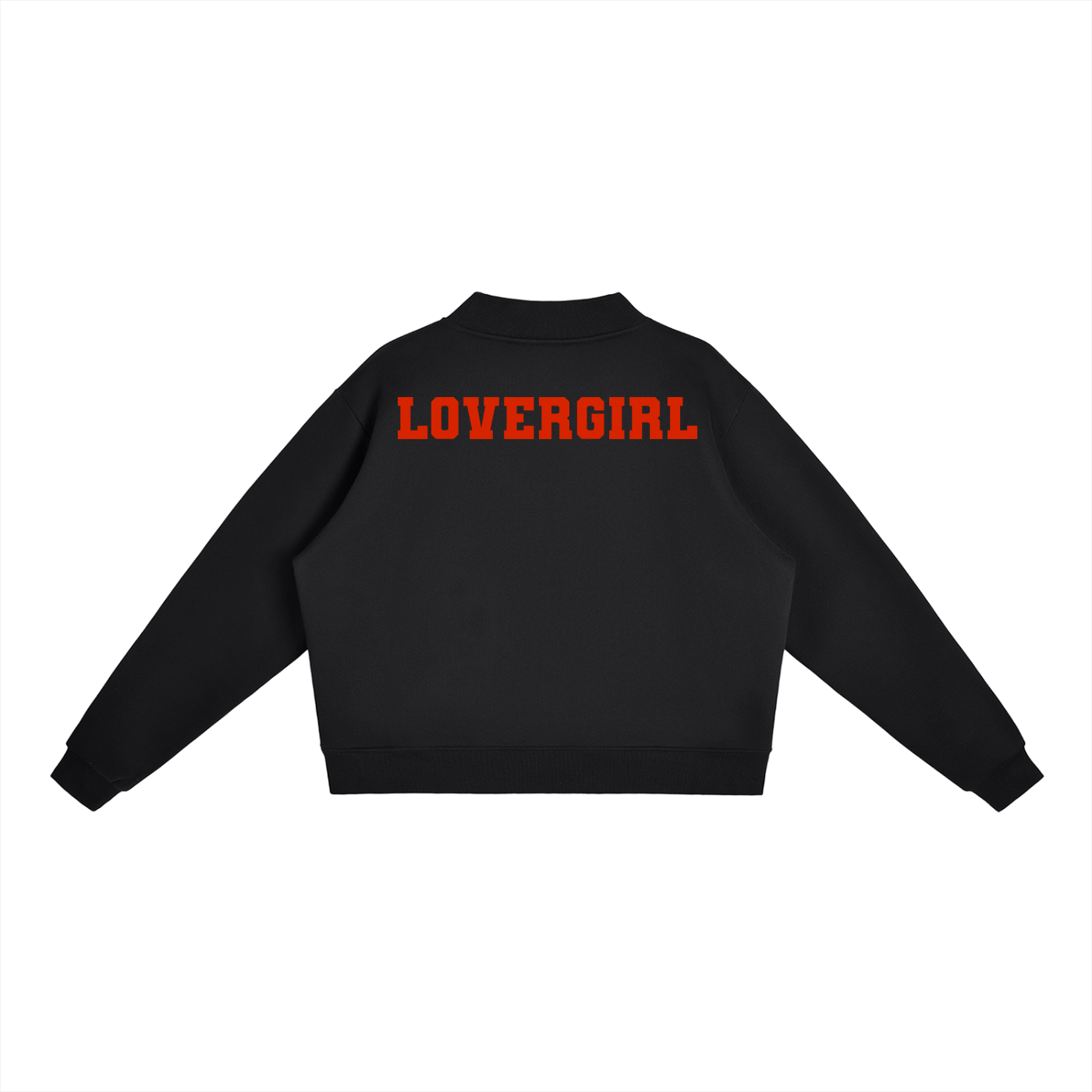 LOVERGIRL Essential Fleece Mock-Neck Crew Sweatshirt