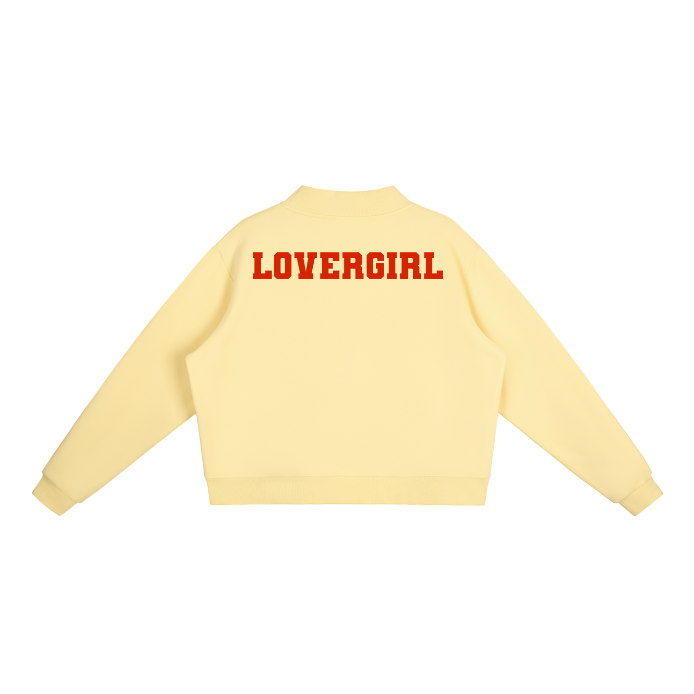 LOVERGIRL Essential Fleece Mock-Neck Crew Sweatshirt