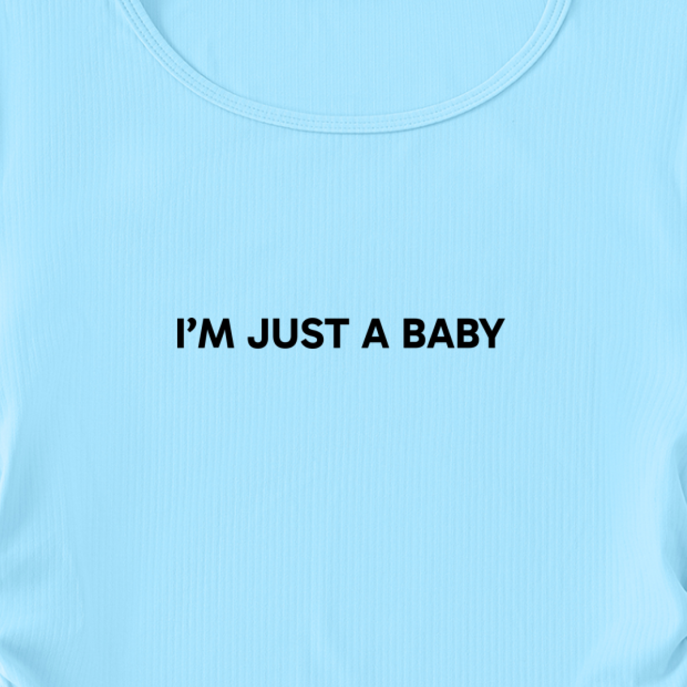 "I'm Just A Baby" Ruched Bodycon Crop Top