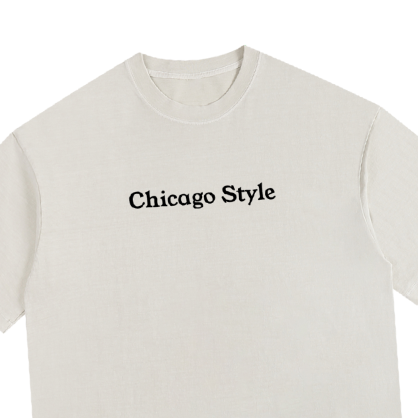 "Chicago Style" Vintage Washed Oversized Cotton T-Shirt