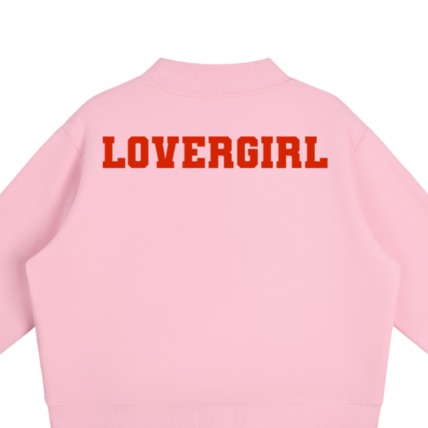 LOVERGIRL Essential Fleece Mock-Neck Crew Sweatshirt