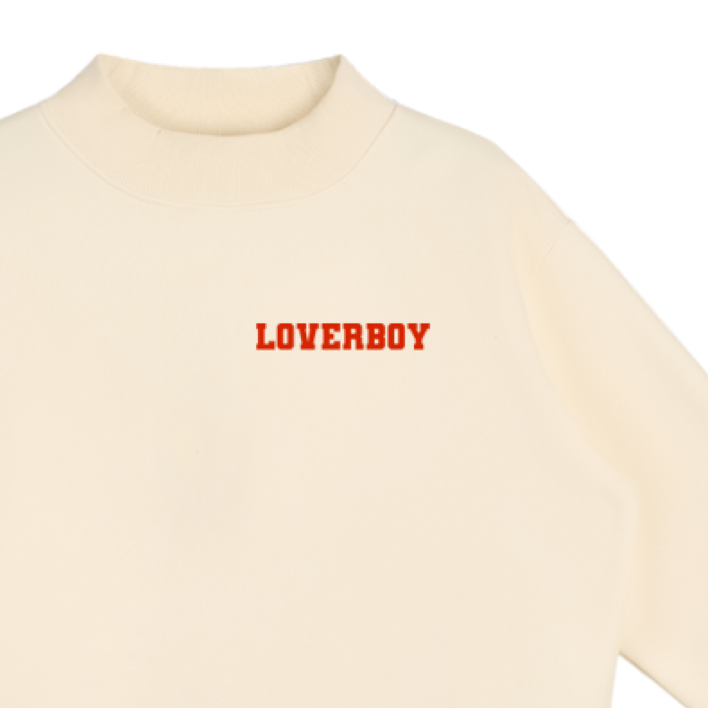 LOVERBOY Essential Fleece Mock-Neck Crew Sweatshirt