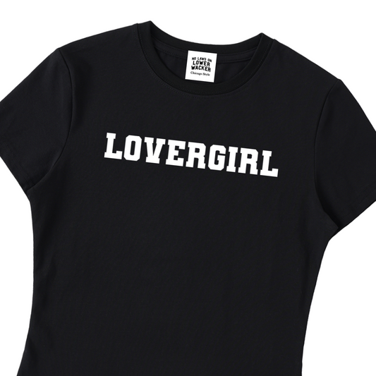 "LOVERGIRL" Essential Bodycon Crewneck Babydoll Shirt