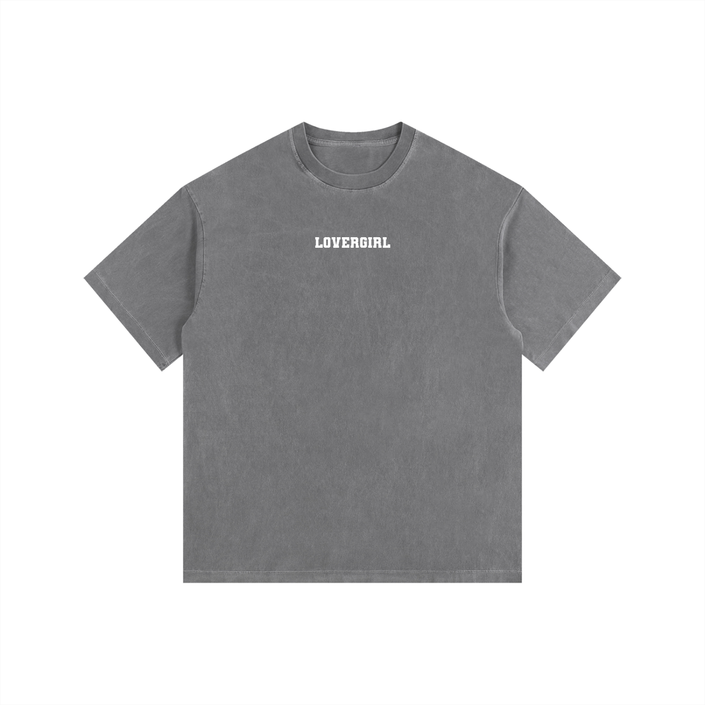 LOVERGIRL Vintage Washed Oversized Cotton T-Shirt