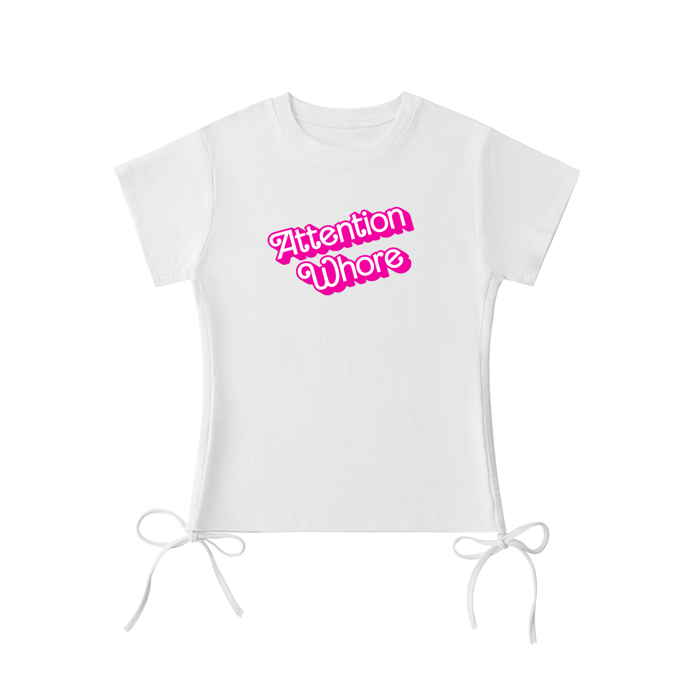 Attention Whore Drawstring Babydoll Tee