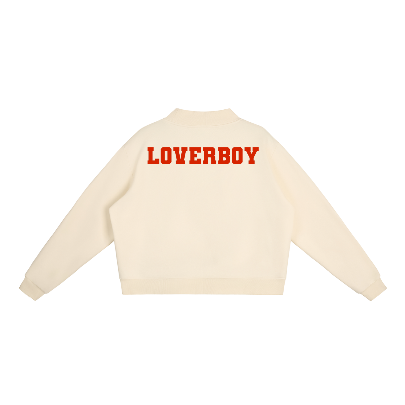 LOVERBOY Essential Fleece Mock-Neck Crew Sweatshirt