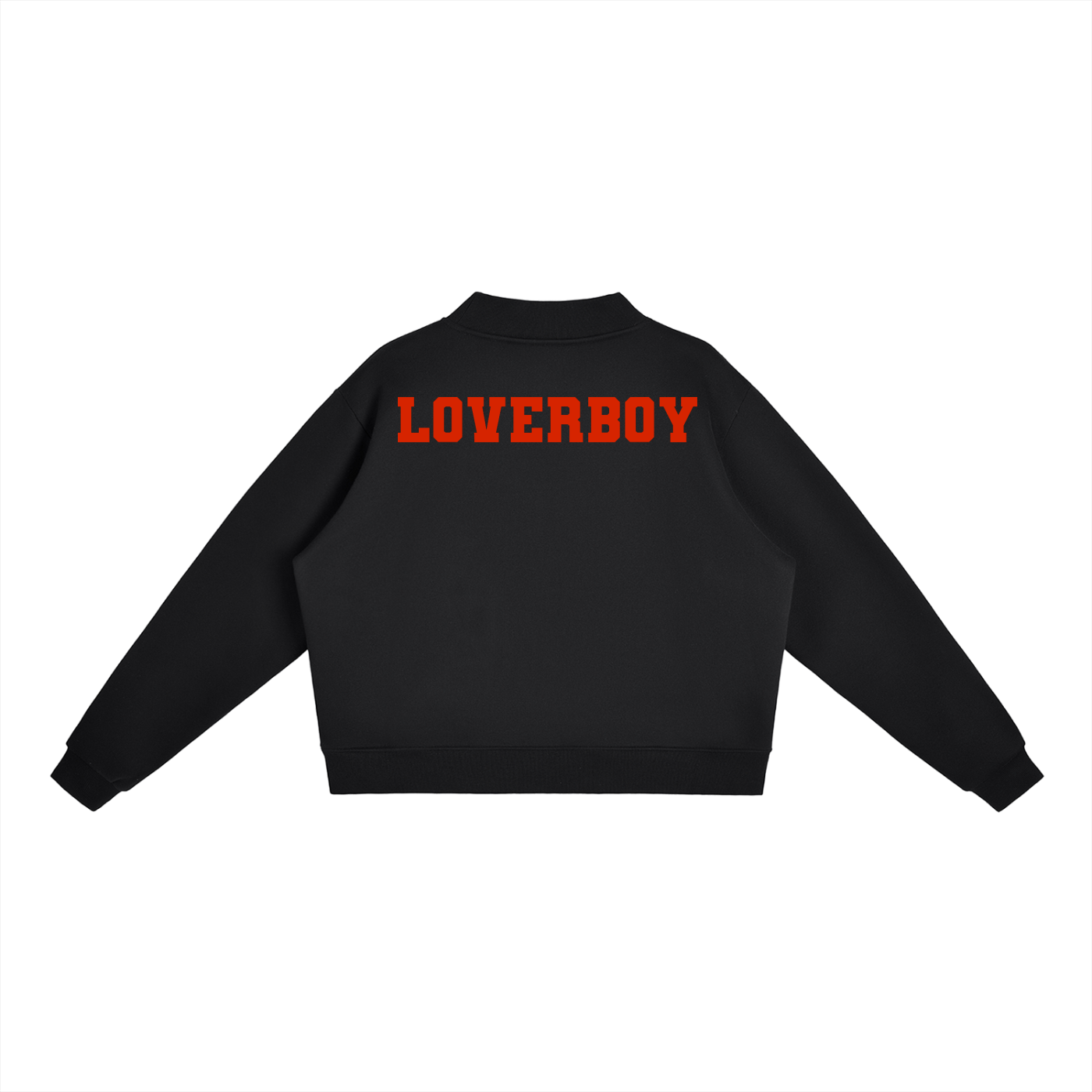 LOVERBOY Essential Fleece Mock-Neck Crew Sweatshirt