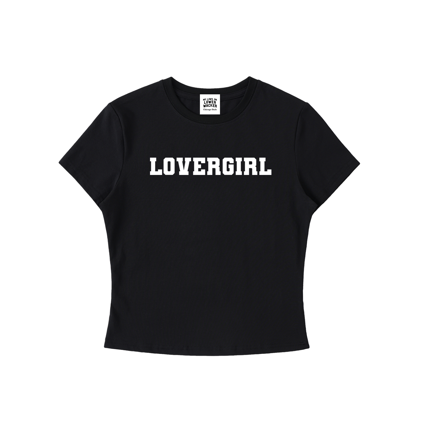 "LOVERGIRL" Essential Bodycon Crewneck Babydoll Shirt