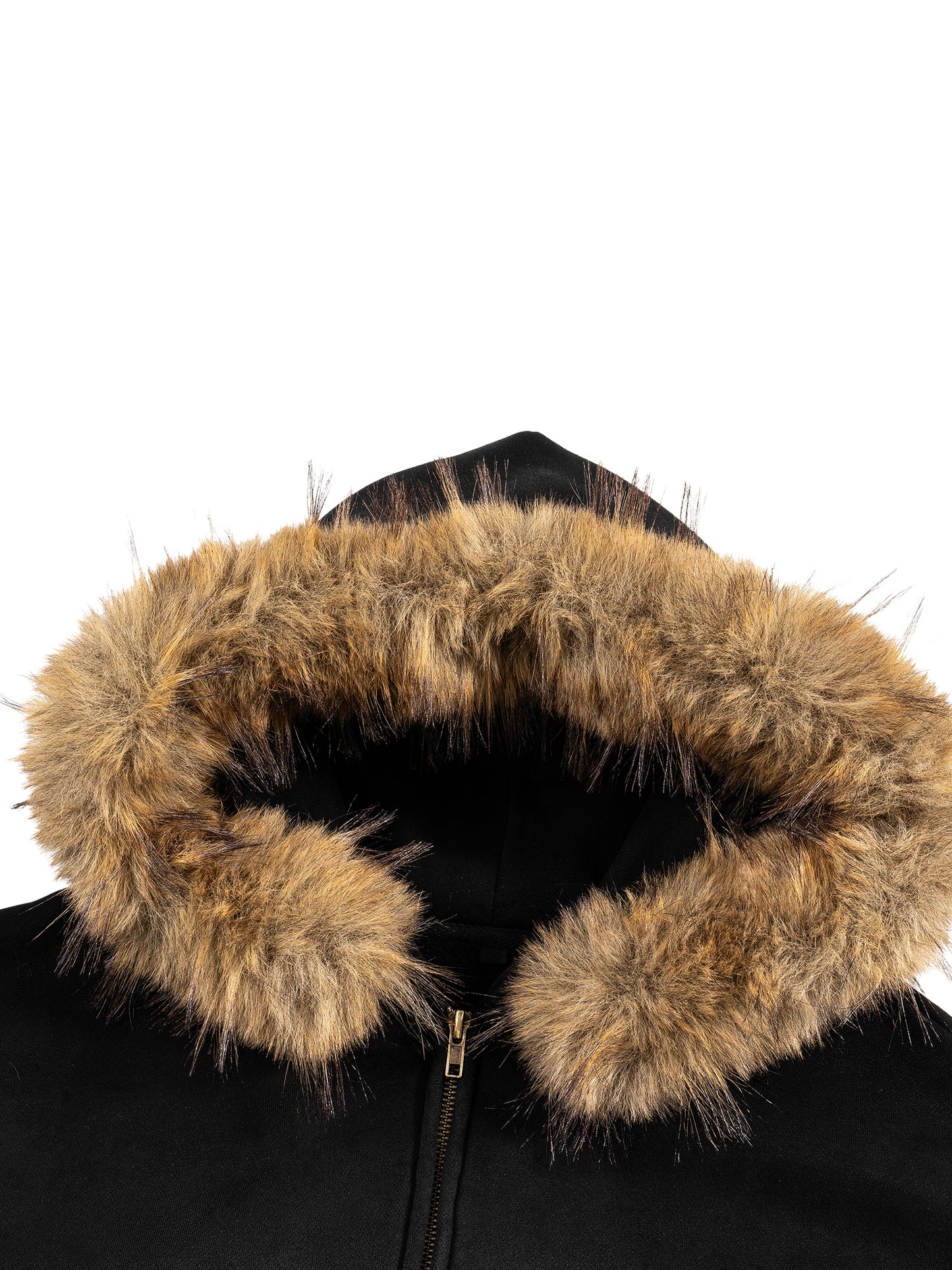 "Chicago Style" Sun Fade Boxy Detachable Fur Hoodie